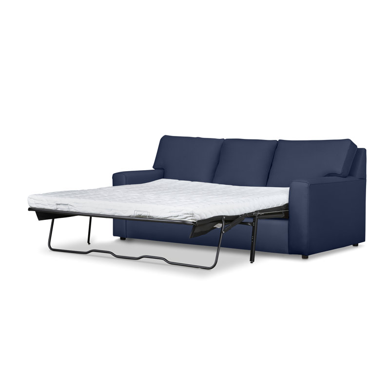 Yosef 82.5" Upholstered Sleeper Sofa, Canvas Navy Sunbrella® Canvas