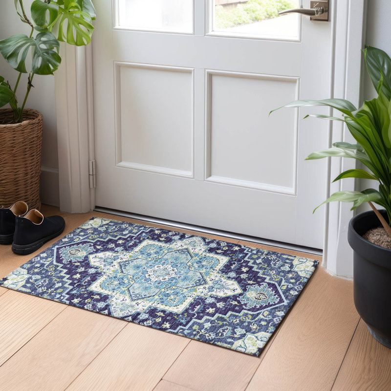 Machine Washable Indoor/Outdoor Chayden ACN1036 Rug, Rectangle 1'8" x 2'6"