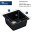 Évier de bar encastrable Karran Quartz 16-5 / 8 "x 16-5 / 8"-45011532