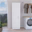 Armoire de rangement Manika, une porte et des tablettes, finition blanche
