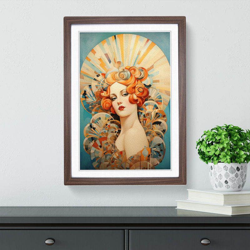 Seashell Deco - Framed Print, 34cm H x 25cm W x 2cm D, Walnut Framed