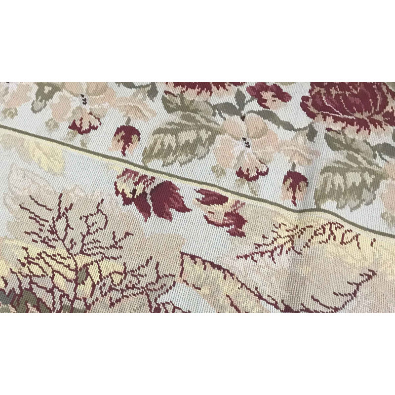 Hand-Knotted High-Quality Ivory Area Rug