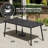 6 - Person 70.9'' L X 33.1'' W Rectangular Patio Dining Set with Umbrella Hole, Aluminum Frame and Folded Reclining Armchairs-527347793-527347794