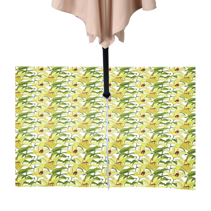 Citrus Tigerlily Water Repellent Tablecloth, 104" x 60"