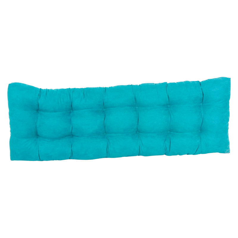Coussin de siège en microsuède pour l'intérieur, L 46 po x P 19 po, Bleu turquoise