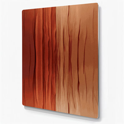 Abstract Color Field 66 Brown Metal Wall Art
