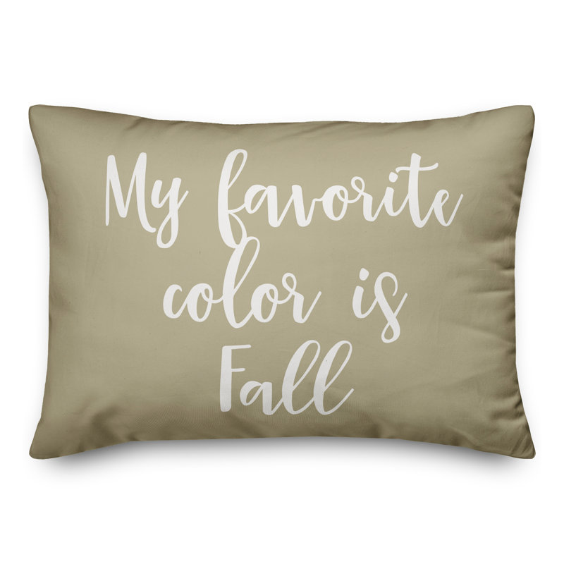  «My Favorite Color Is Fall», coussin lombaire, Beige