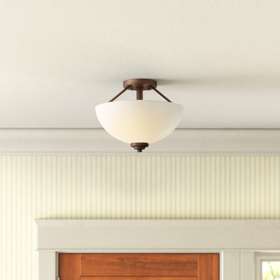 Hester Glass Semi Flush Mount