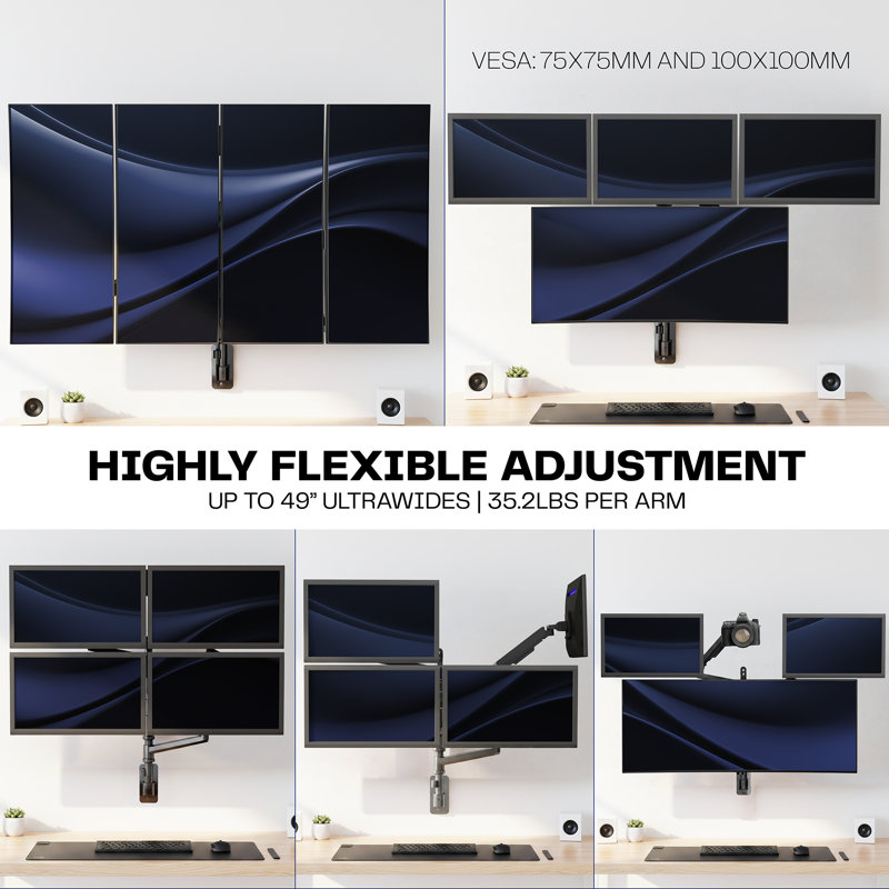 Support pour écran mural VIVO Quad Ultrawide