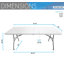 Table pliante portative 70,75 po