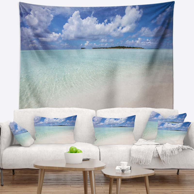 Tapisserie de mer vide seascape de maldives, H 50 po x l 60 po