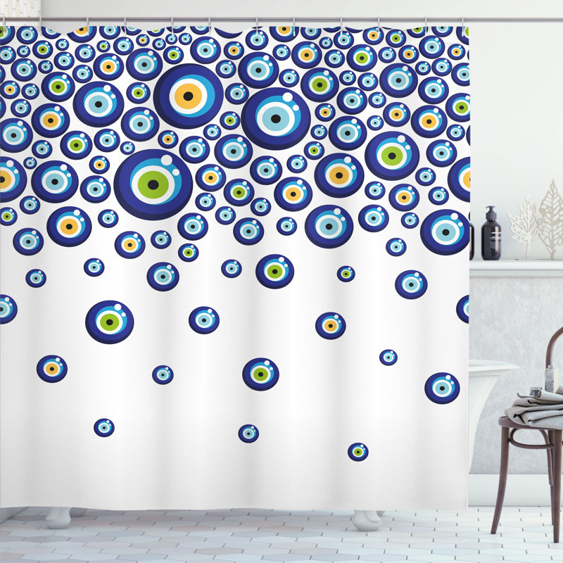 Ensemble de rideau de douche + crochets, H 69 po x l 105 po