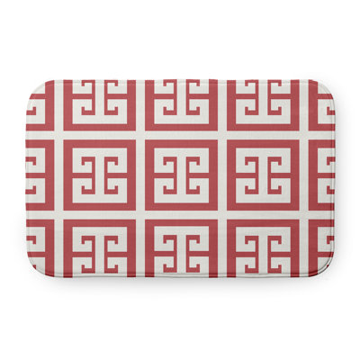Tapis de bain à motif de clé grecque