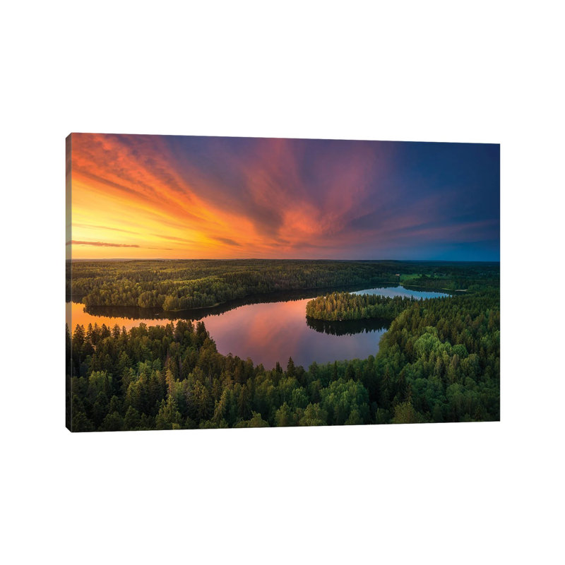 Aulangonjärvi From Adove by Lauri Lohi - Wrapped Canvas Print, 66.04 cm H x 45.72 cm W x 3.175 cm D