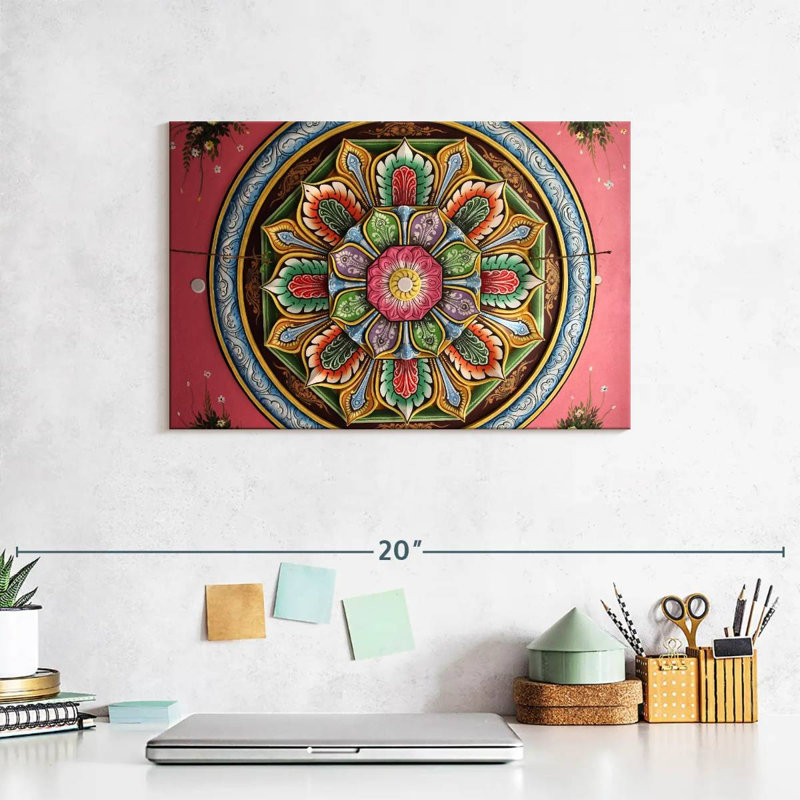 Adella Hindu Temple Ornate Ceiling, 8" H x 12" W