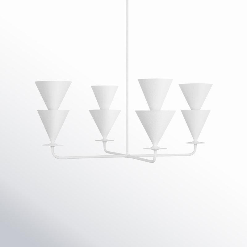 Cornet 4 - Light Chandelier, 15.25" H x 36" W x 36" D