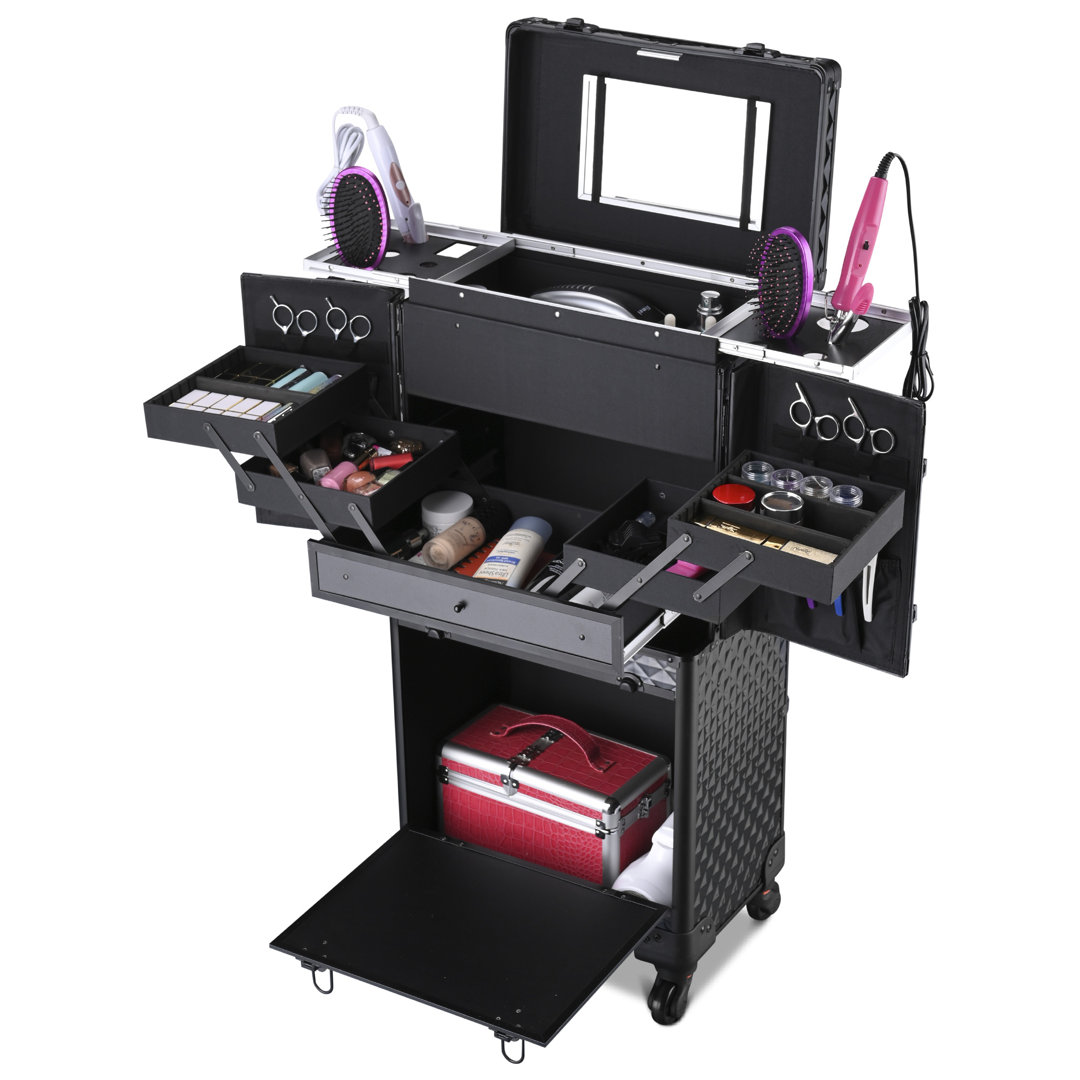 Plastic 7 Compartment Makeup Organizer Byootique