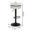 2 tabourets de bar à hauteur réglable en lin, pivotant à 360 ° et avec rangement pour 2 chaises de salle à manger, poche pour tabouret