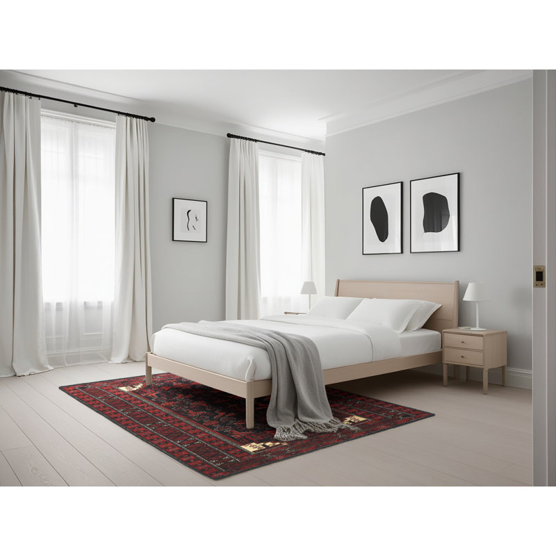 Tapis rouge à motif sud-ouest, Rectangle 5 pi x 7 pi