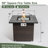 30Inch Outdoor Fire Table Propane Gas Fire Pit Table With Lid Gas Fire Pit Table With Glass Rocks