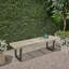 Banc de salle à manger, bois d'acacia avec pieds en fer, moderne, contemporain,-1999140221