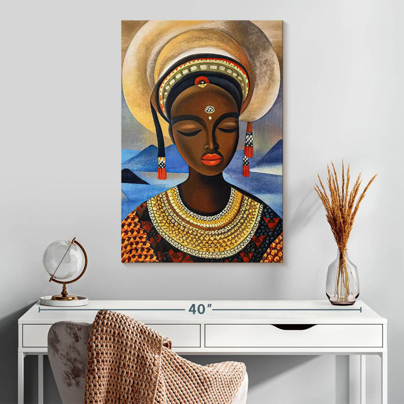 Leisha majestueuse beauté africaine, H 30 po x l 20 po