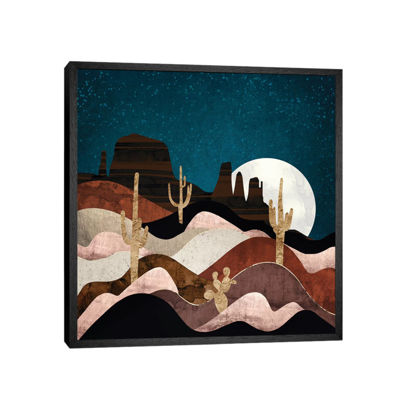 Desert Stars - Print on Canvas, 66.04 cm H x 66.04 cm W, Black Framed