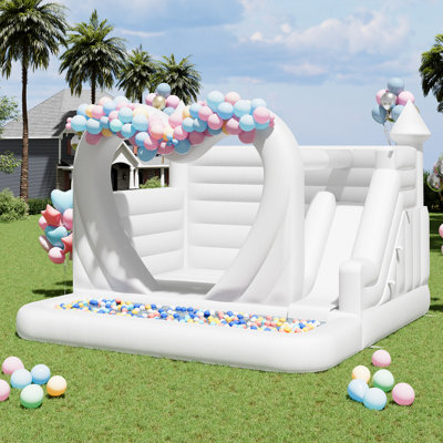 Château gonflable blanc en PVC avec ventilateur de 950 W Pop-Up Night Life AMERLIFE