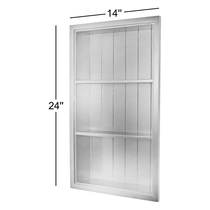 14x24 Recessed Sloane Wall Niche, Unfinished Plain Back