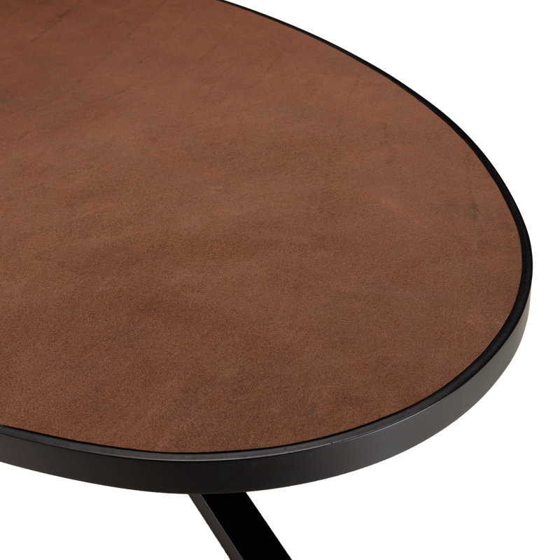 Basile Oval Dining Table, Rust
