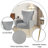 Joshy Upholstered 26.37" Wide Gray Velvet Wingback Armchair with Metal Legs-1137148918