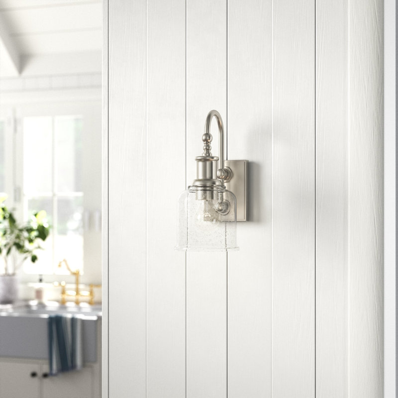 Luminaire de grange à intensité variable 1 lumière Weiss, Nickel brossé