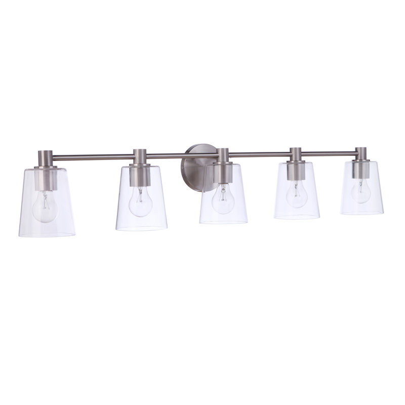 Éclairage pour meuble-lavabo à 5 lumières Boatright, Nickel brossé