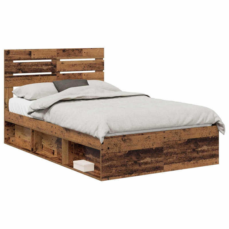 Solid Wood Bed, Small Double (4'), Old Wood