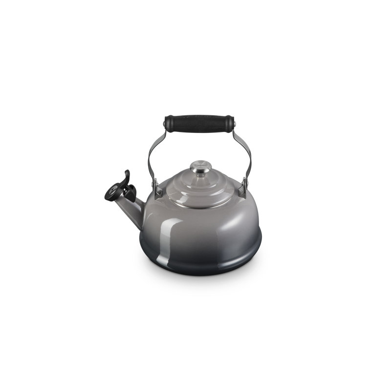 1.7 Qt. Enamel on Steel Whistling Tea Kettle, Oyster