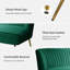 Monica 119cm W Modern 2 Seater Velvet Sofa-784805312