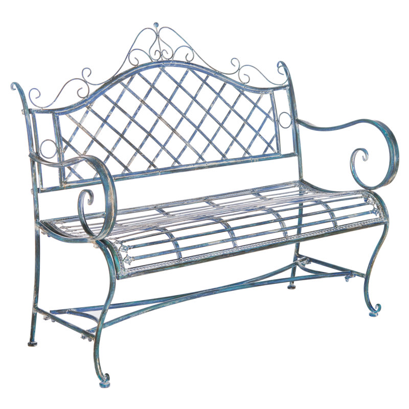 Abner Garden Bench, Blue