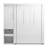 Maile High-Gloss Scratch-Resistant Murphy Bed and Storage Cabinet with Door and Pull-Out Shelf-100676305