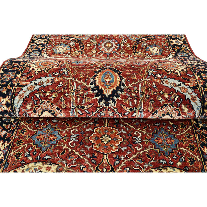 Hand Knotted Wool Oriental Area Rug, Runner 2'6" x 14'