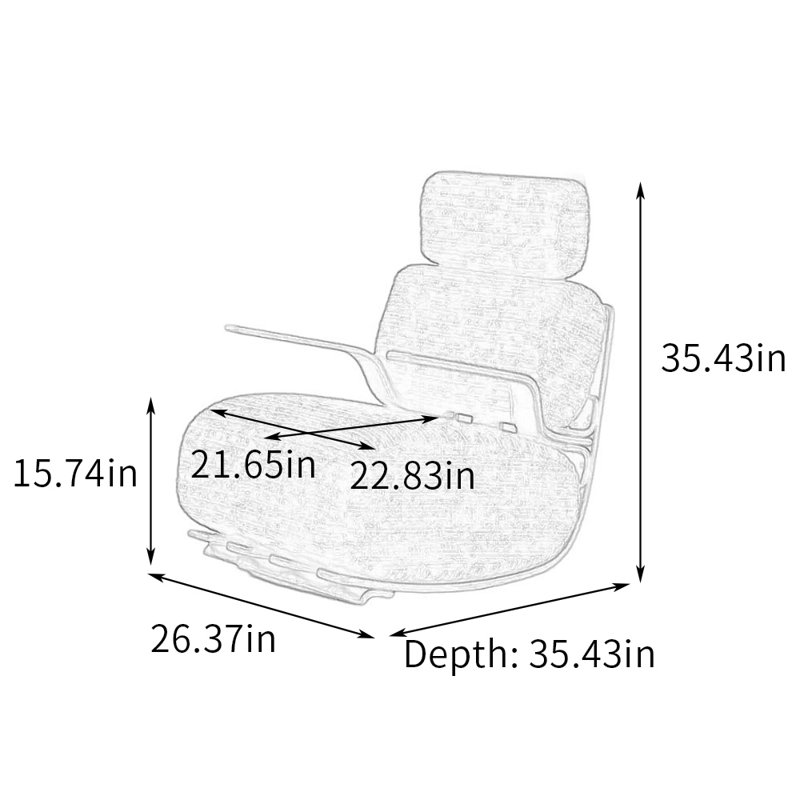 Chaise berçante simple pour salon décontracté, Vert foncé