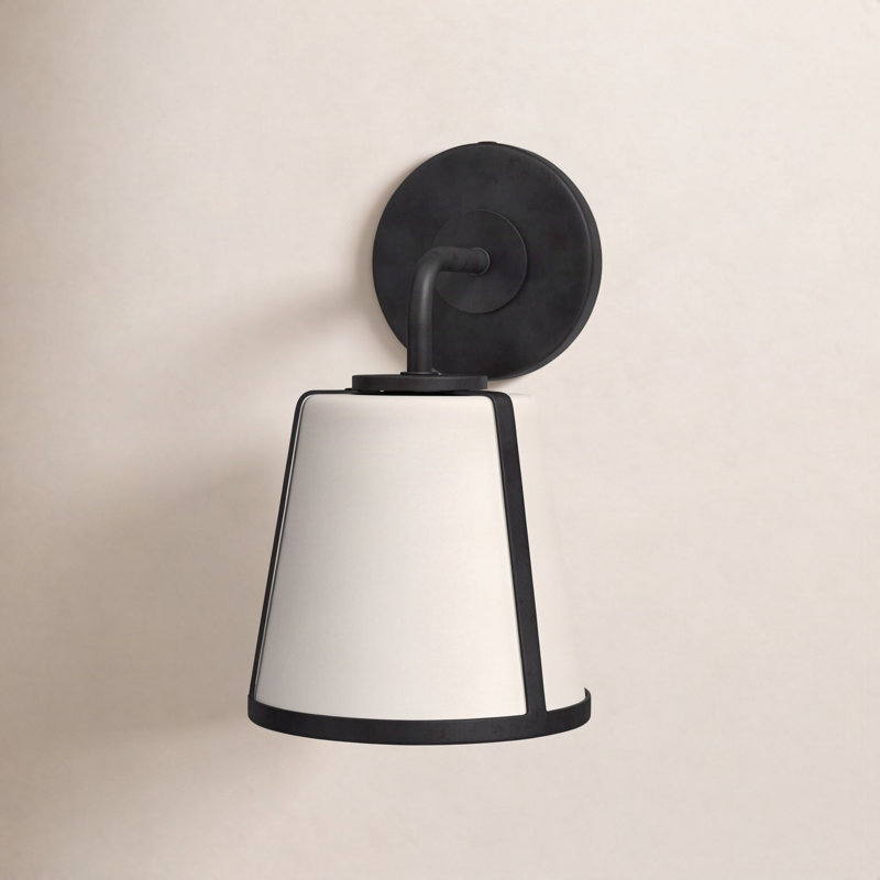 Fulton 1 Light Antique Gold Wall Mount, Black