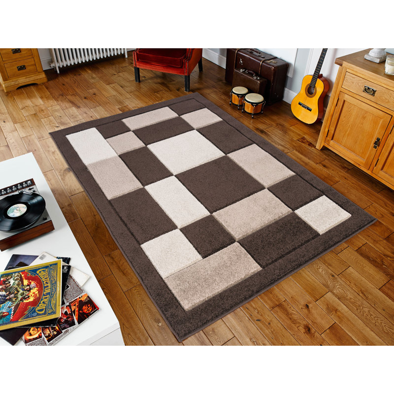 Arale Chequered Area Rug, Rectangle 60 x 110cm
