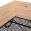 WOODEN AND METAL TROLLEY WITH DRAG HANDLE