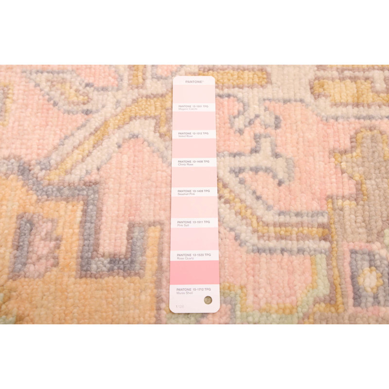 Tapis moderne rose Oushak 10 pi 3 po x 13 pi 9 po
