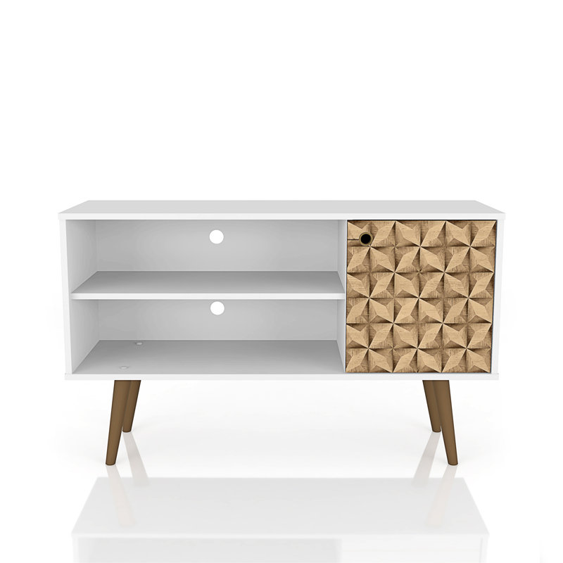 Meuble télé 43 po Liberty, Naturel / Blanc
