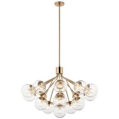 Steel Dimmable Globe Chandelier