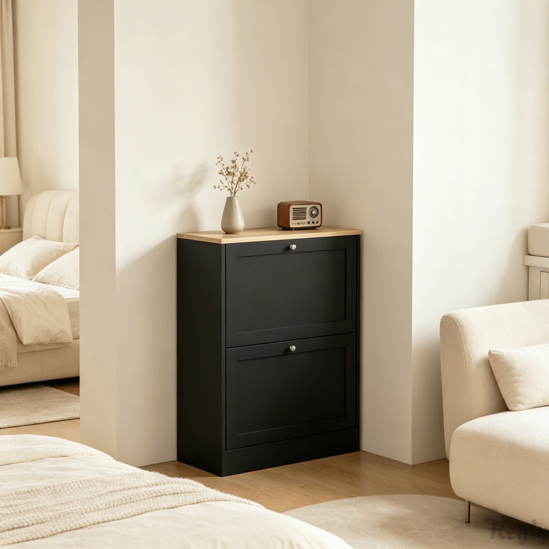 Armoire à chaussures étroite avec tablettes réglables (8 à 12 paires)