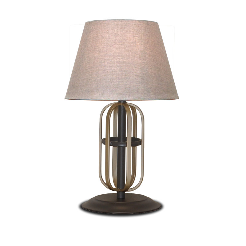 26" Plug-In Outdoor Table Lamp w/ Sunbrella Fabric Shade, Cast Ash Sunbrella® Plainweave