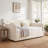 Velvet Piano Key Style Tufting Daybed with Lift-Up Storage, No Box Spring Needed, Cream-157827735