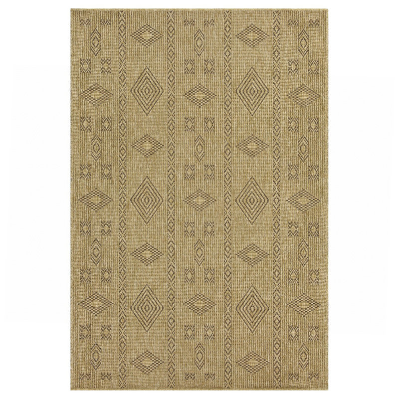 Mocha Indoor/Outdoor Area Rug, Rectangle 5'3" x 7'3"